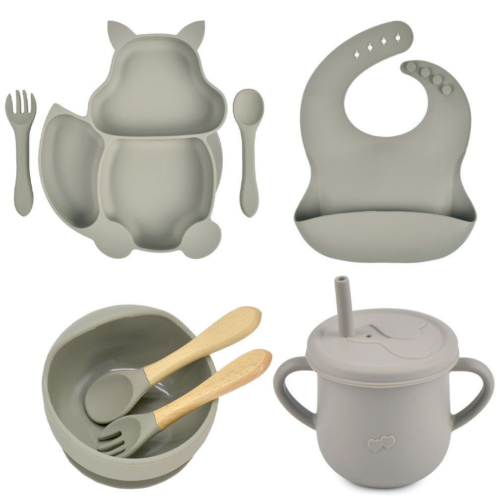 Silicone Baby Feeding & Training Tableware Set