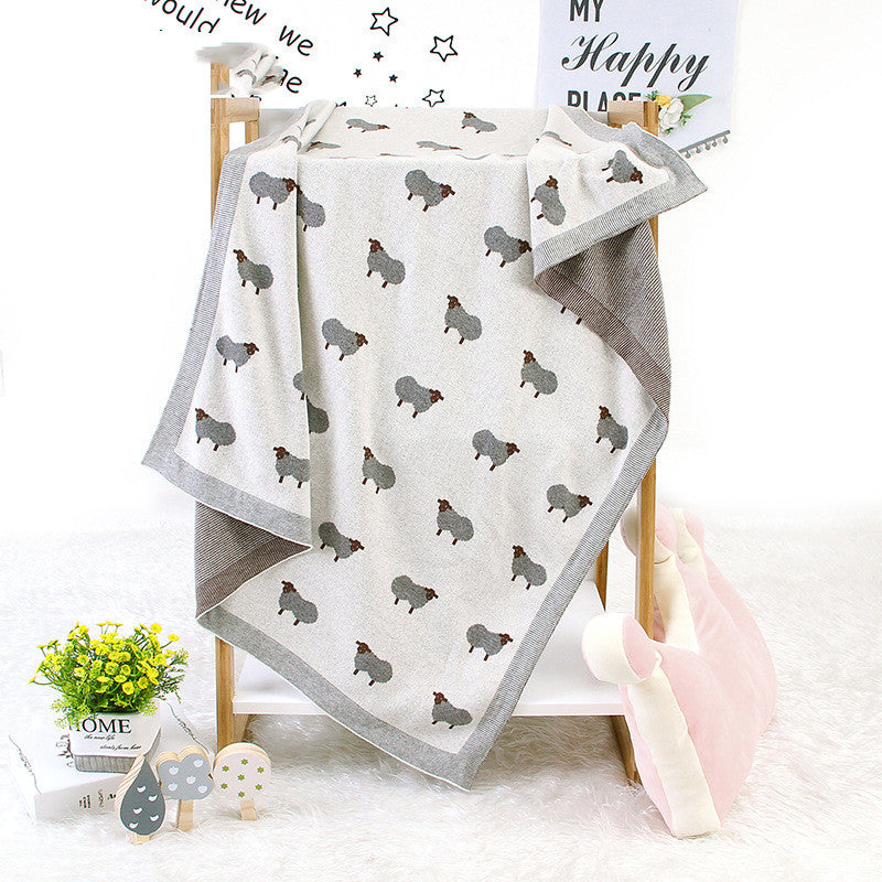 Knitted Baby Lamb Hug Blanket