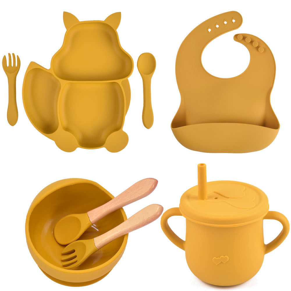 Silicone Baby Feeding & Training Tableware Set