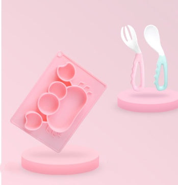 Baby Silicone Suction Bowl – Cartoon Learning Feeding Dish