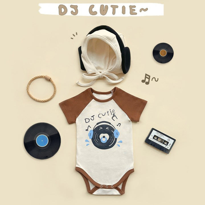 Baby Romper with Little DJ Print – Modeling Design