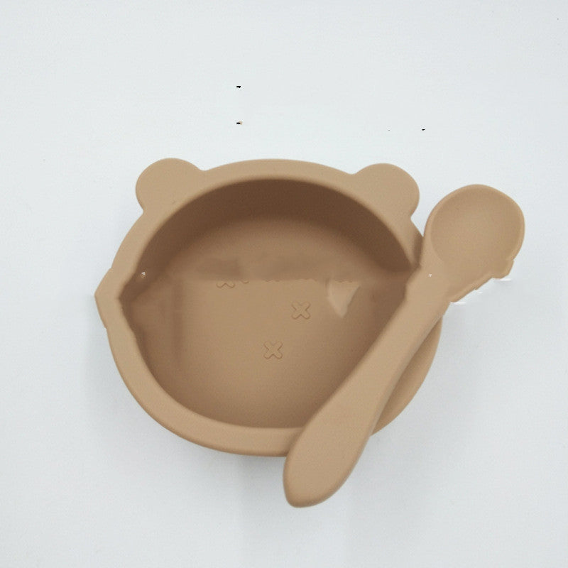 Bear Silicone Suction Bowl – Anti-Fall Baby Feeding & Complementary Food Bowl