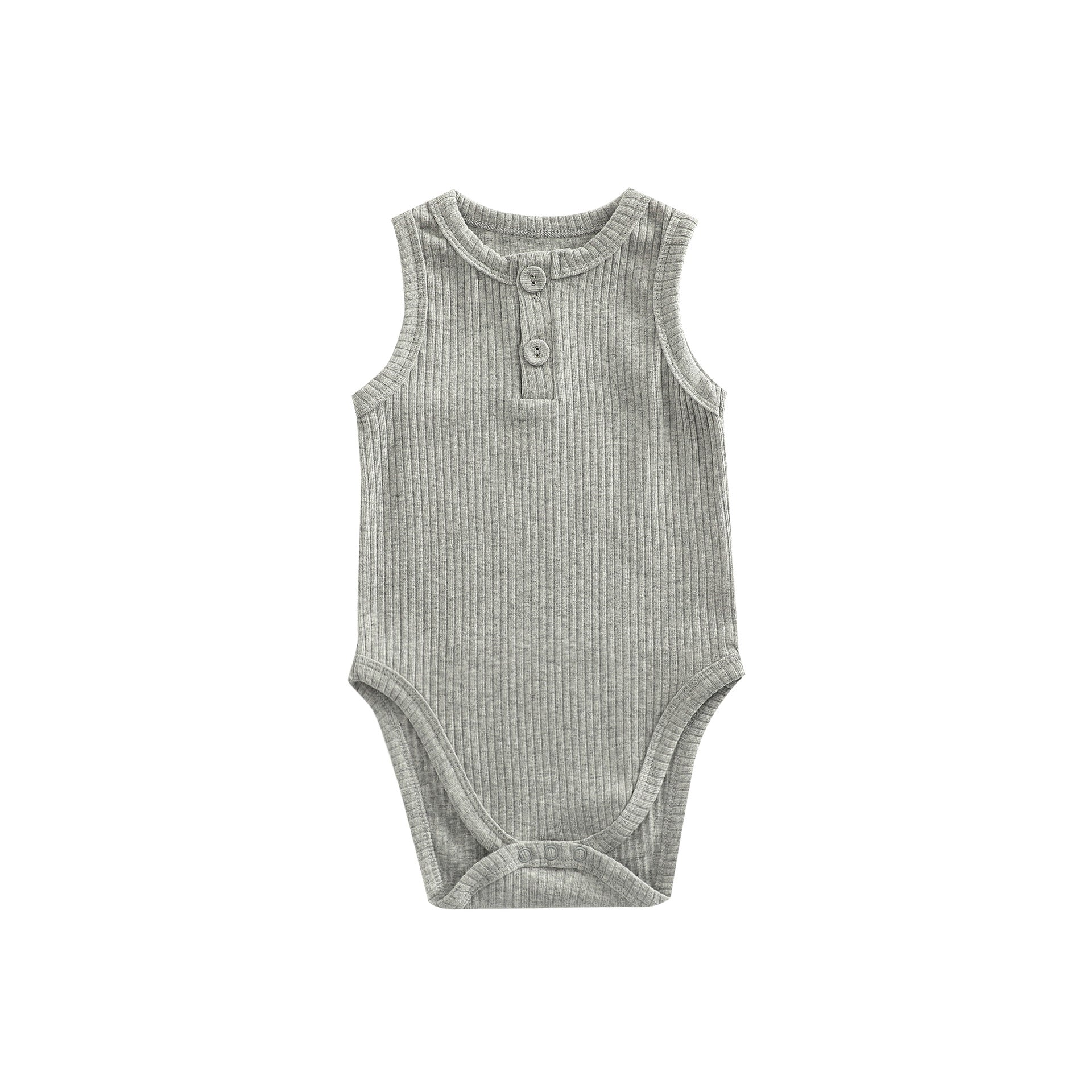 Baby Girl Cotton Romper – Sunken Stripe Vest Design