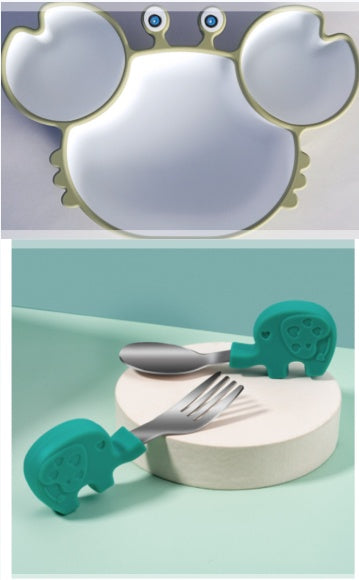 Silicone Non-Slip Baby Feeding Plate – Children’s Tableware Bowl