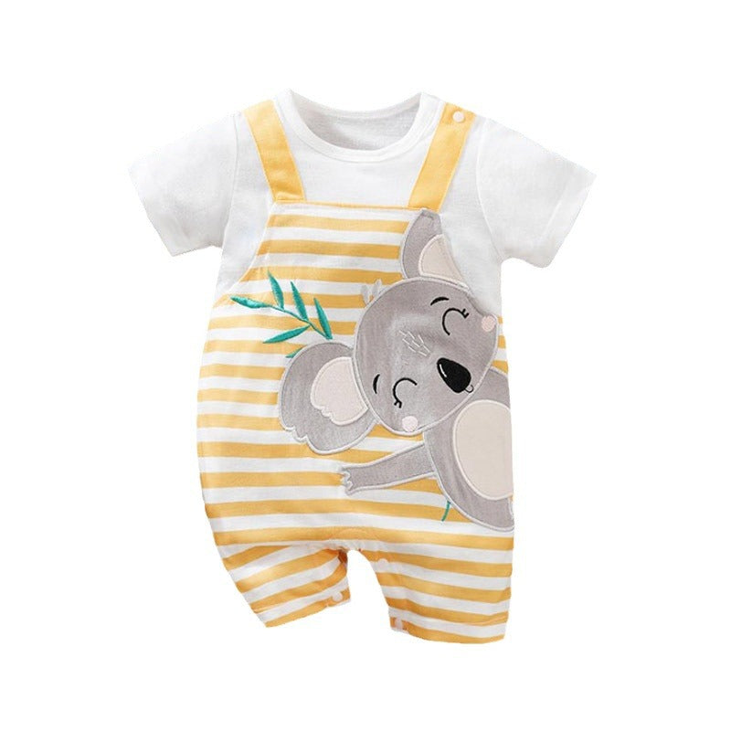 Summer Baby Girl Short-Sleeve Jumpsuit