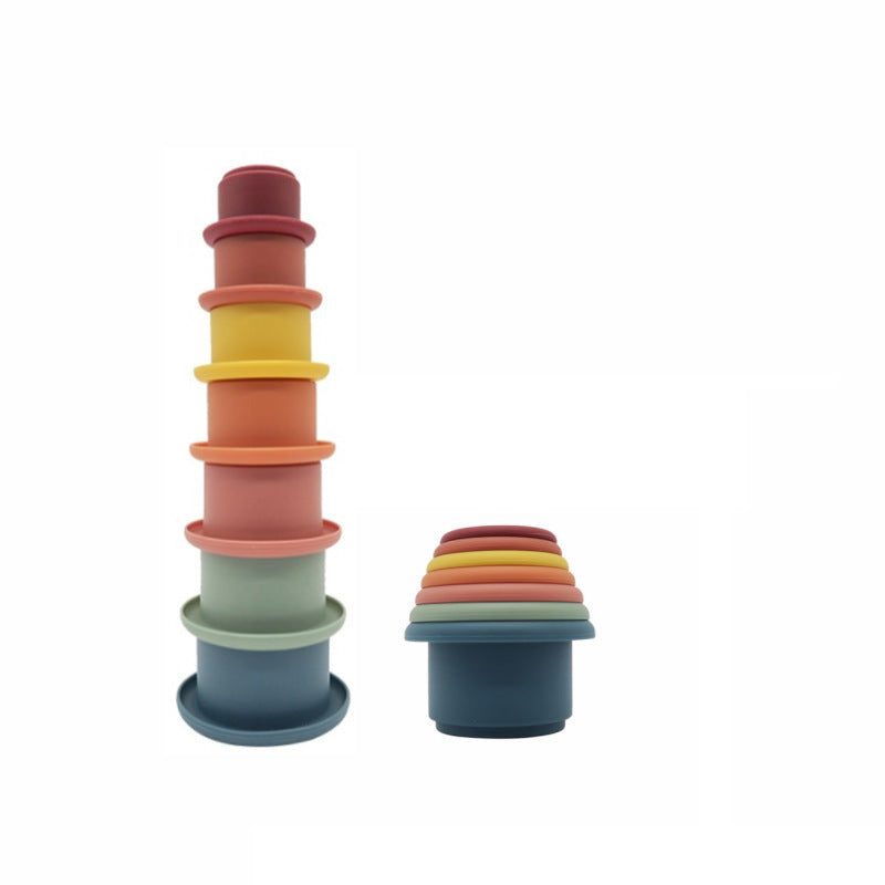 Baby Silicone Stacking Cups – Interactive Educational Toy