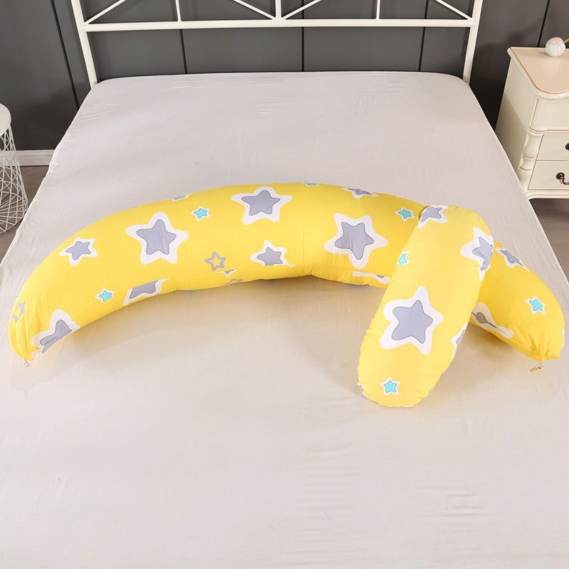 Moon-Shaped Multifunctional Maternity & Nursing Pillow – Lumbar Support