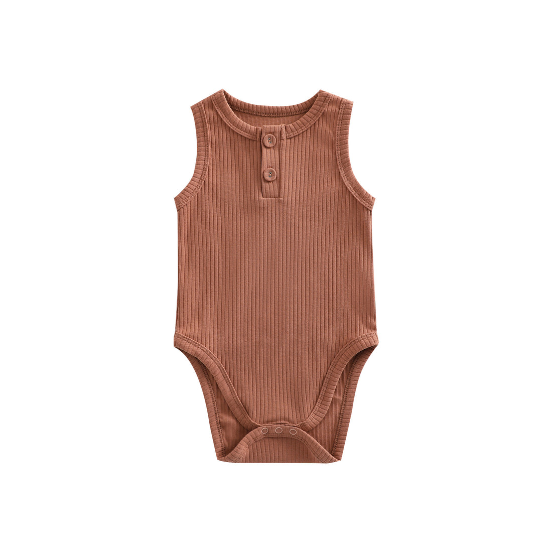 Baby Girl Cotton Romper – Sunken Stripe Vest Design