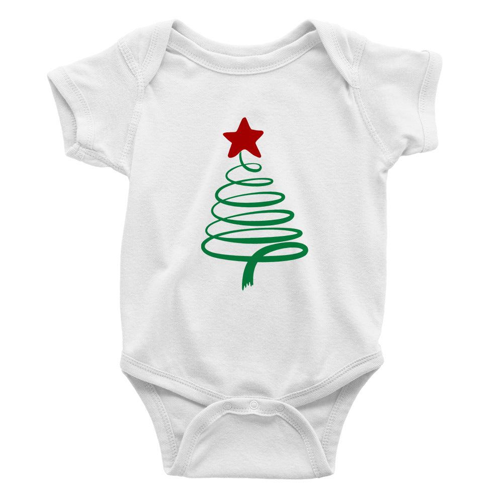 Baby Cotton Short-Sleeve Romper – Coated Fabric