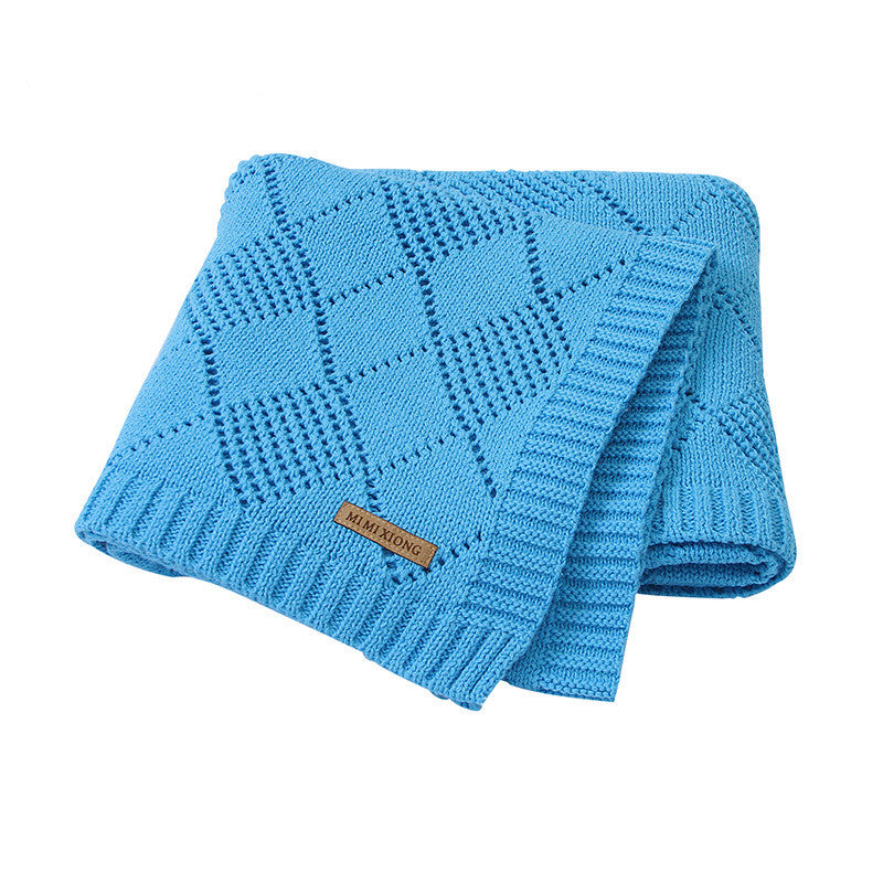 Hot Sale Solid Color Knitted Baby Blanket
