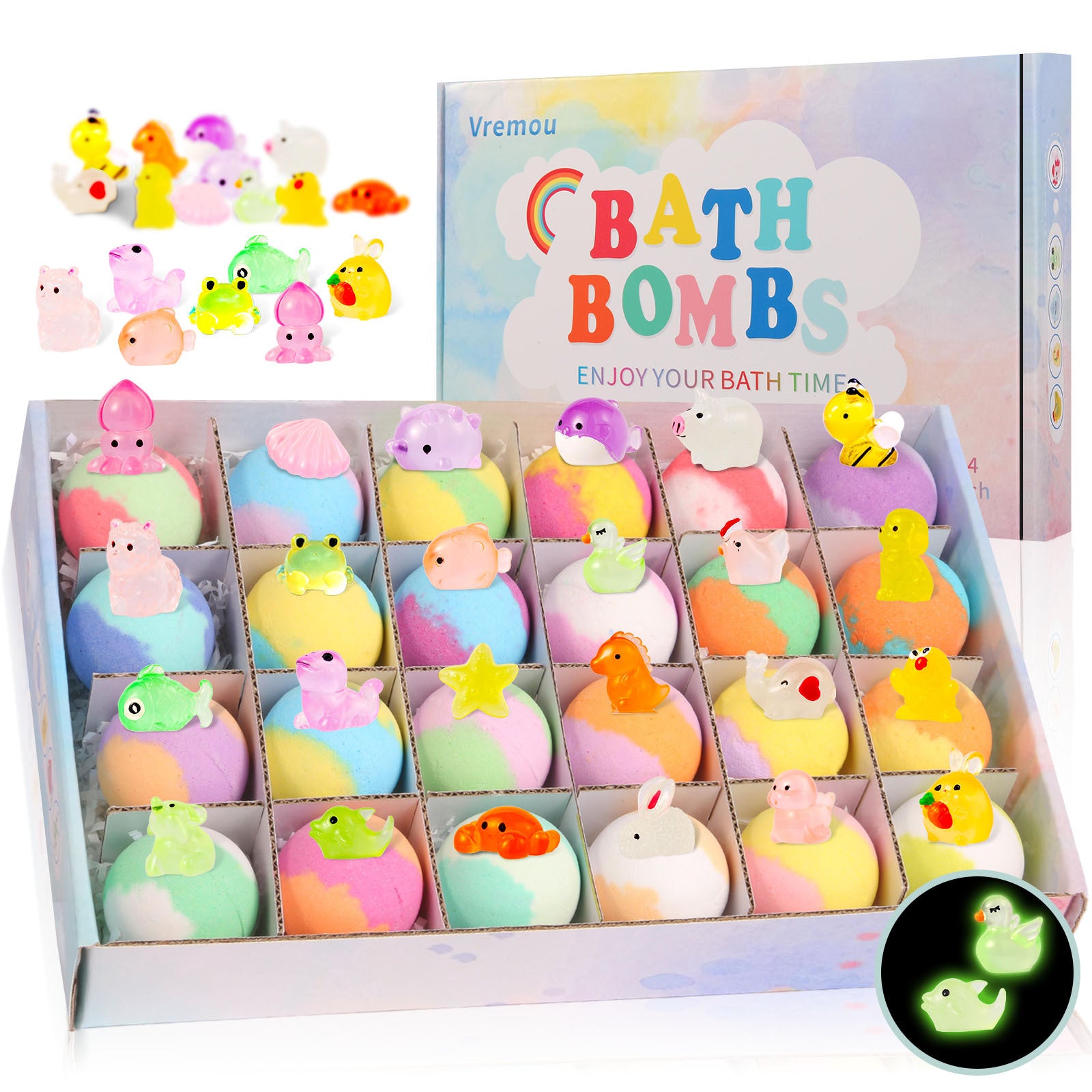 Glow In The Dark Doll Bath Bomb Set