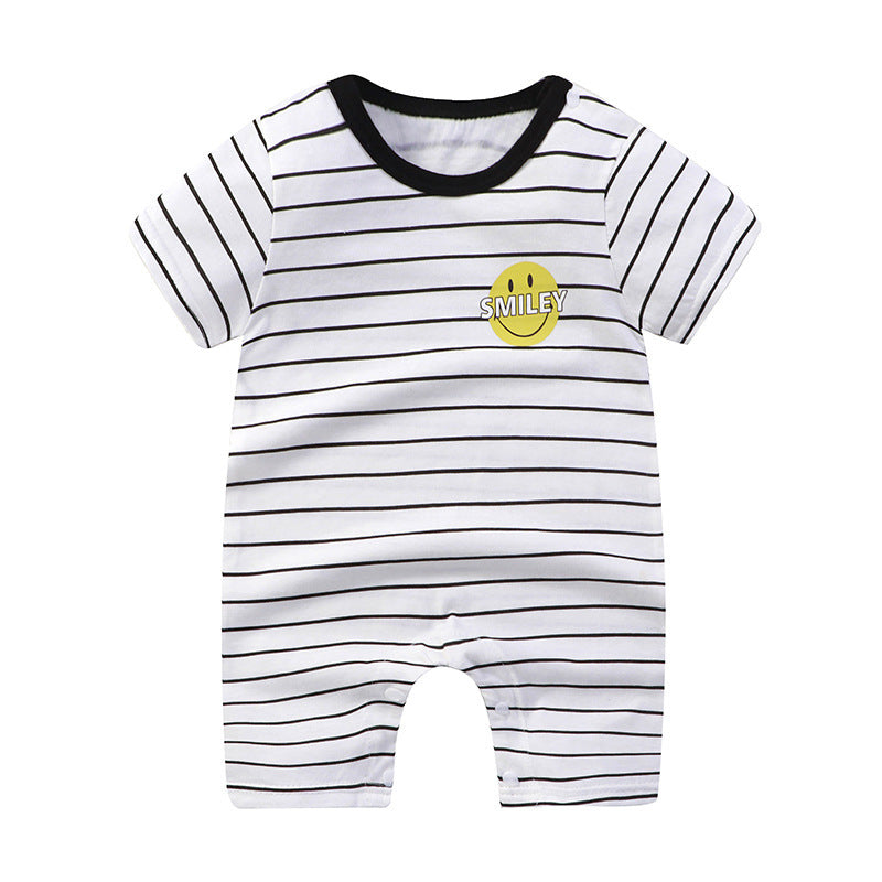 Baby Cotton Short-Sleeve Jumpsuit – Lightweight Newborn Romper