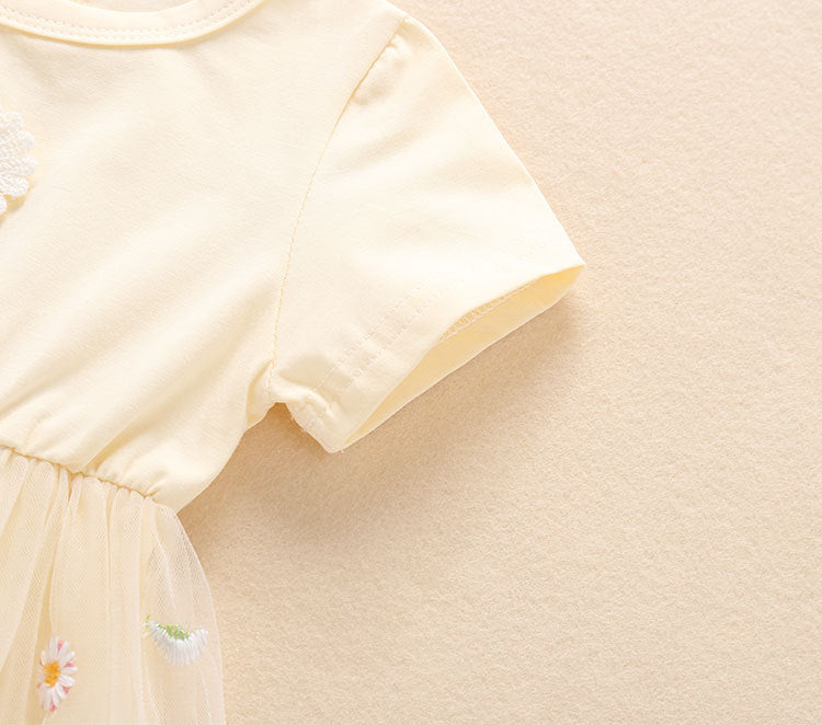 Baby Girl Tulle Skirt Romper – Triangle One-Piece