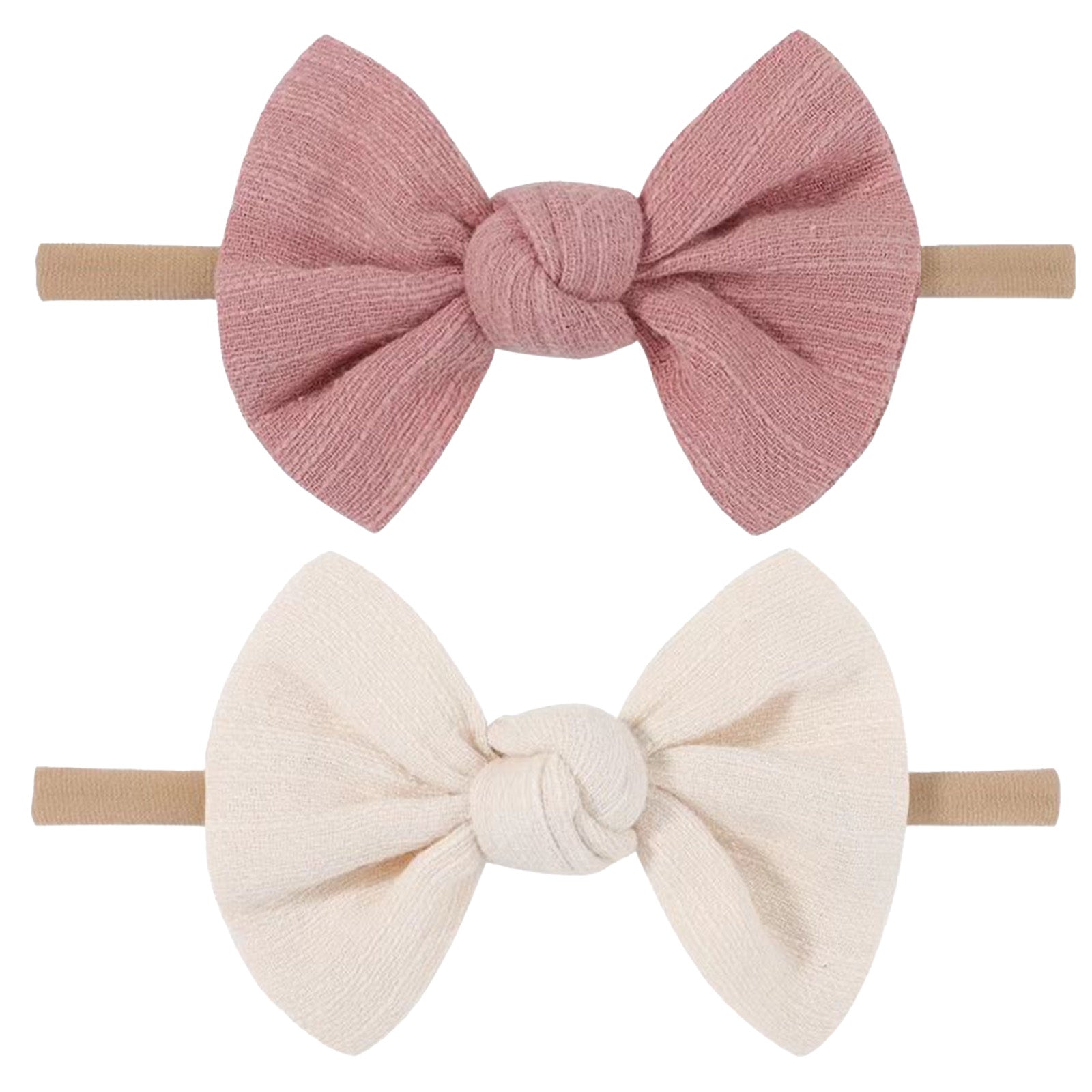 Baby Girls Nylon Headband With Bow – Soft Hair Accessory