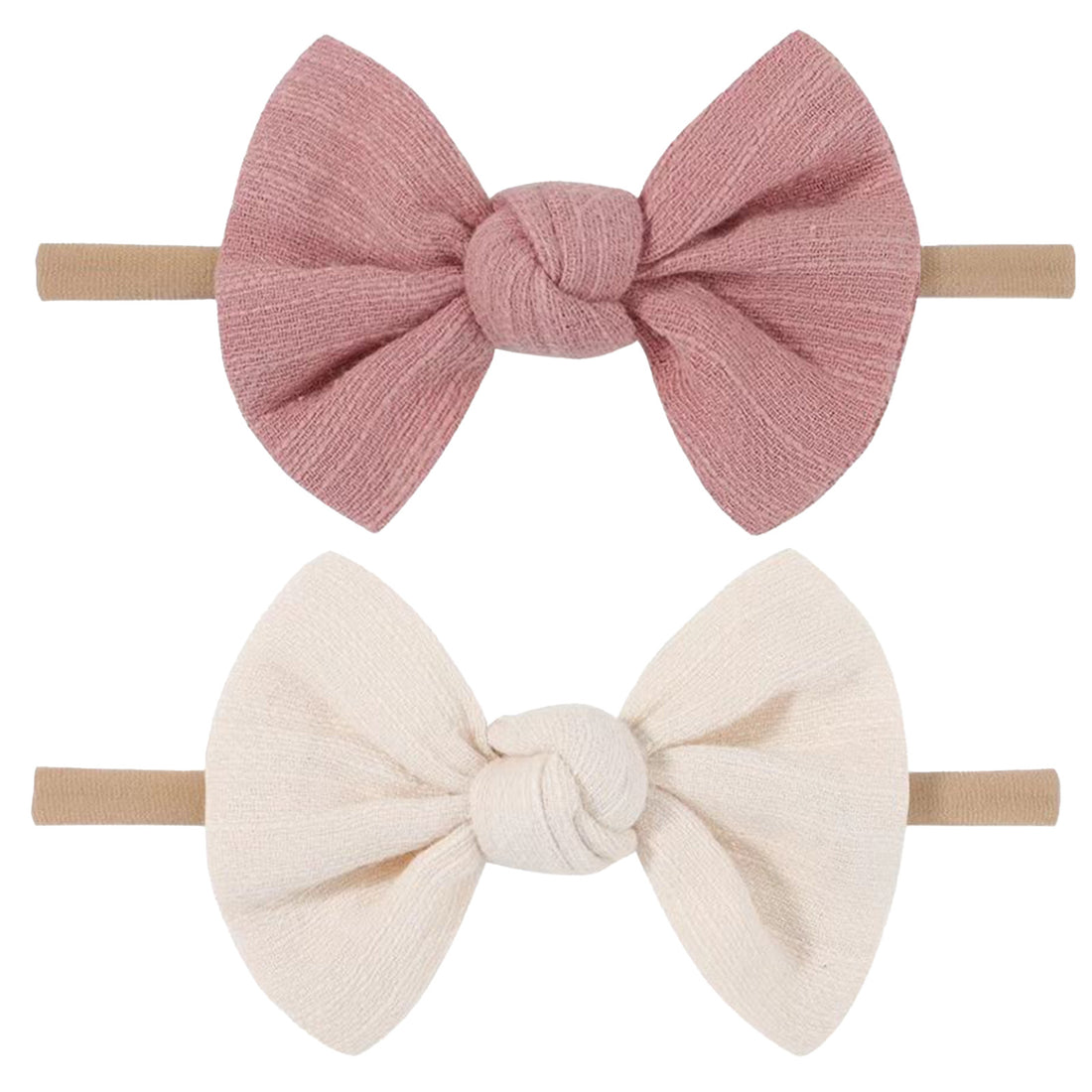 Baby Girls Nylon Headband With Bow – Soft Hair Accessory