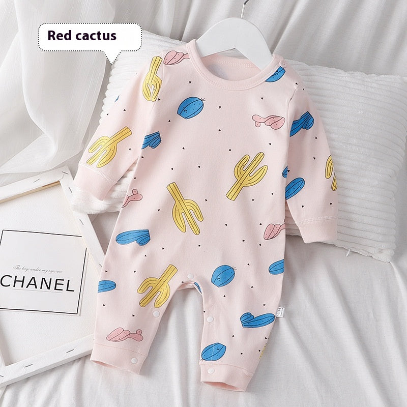 Autumn Cotton Baby Romper Pajamas
