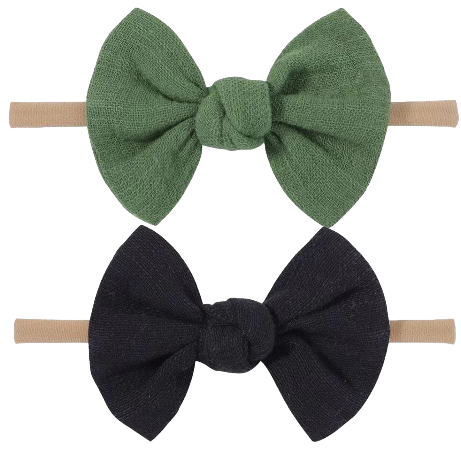 Baby Girls Nylon Headband With Bow – Soft Hair Accessory