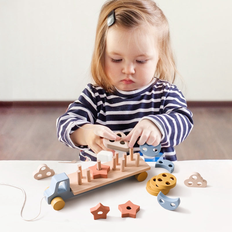 Pull Rope Gliding Baby Crawling & Shape Learning Toy
