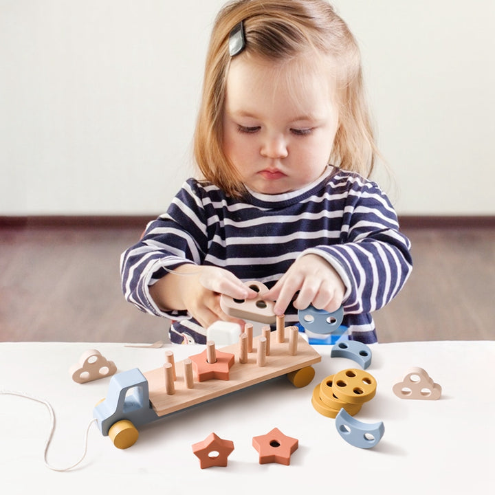 Pull Rope Gliding Baby Crawling & Shape Learning Toy