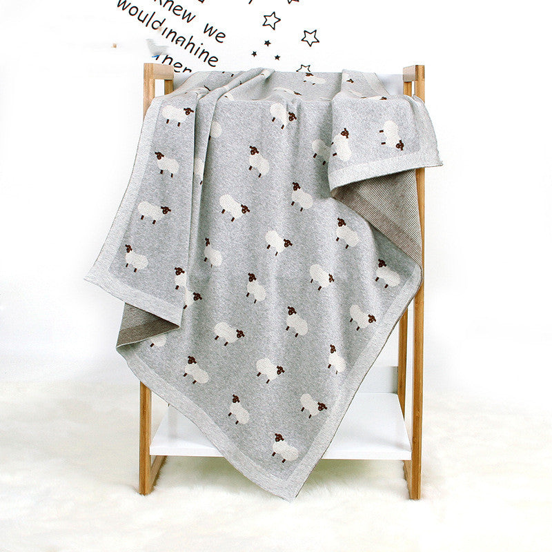 Knitted Baby Lamb Hug Blanket
