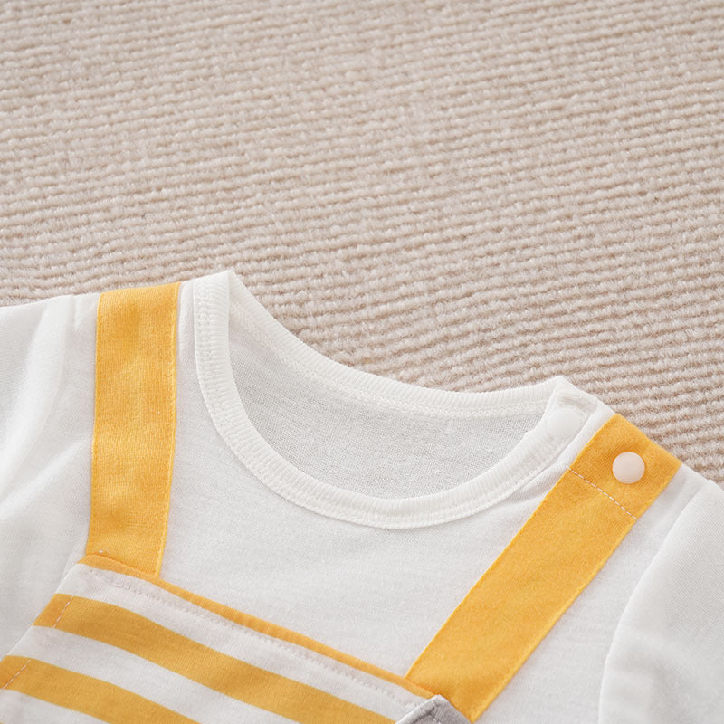 Summer Baby Girl Short-Sleeve Jumpsuit