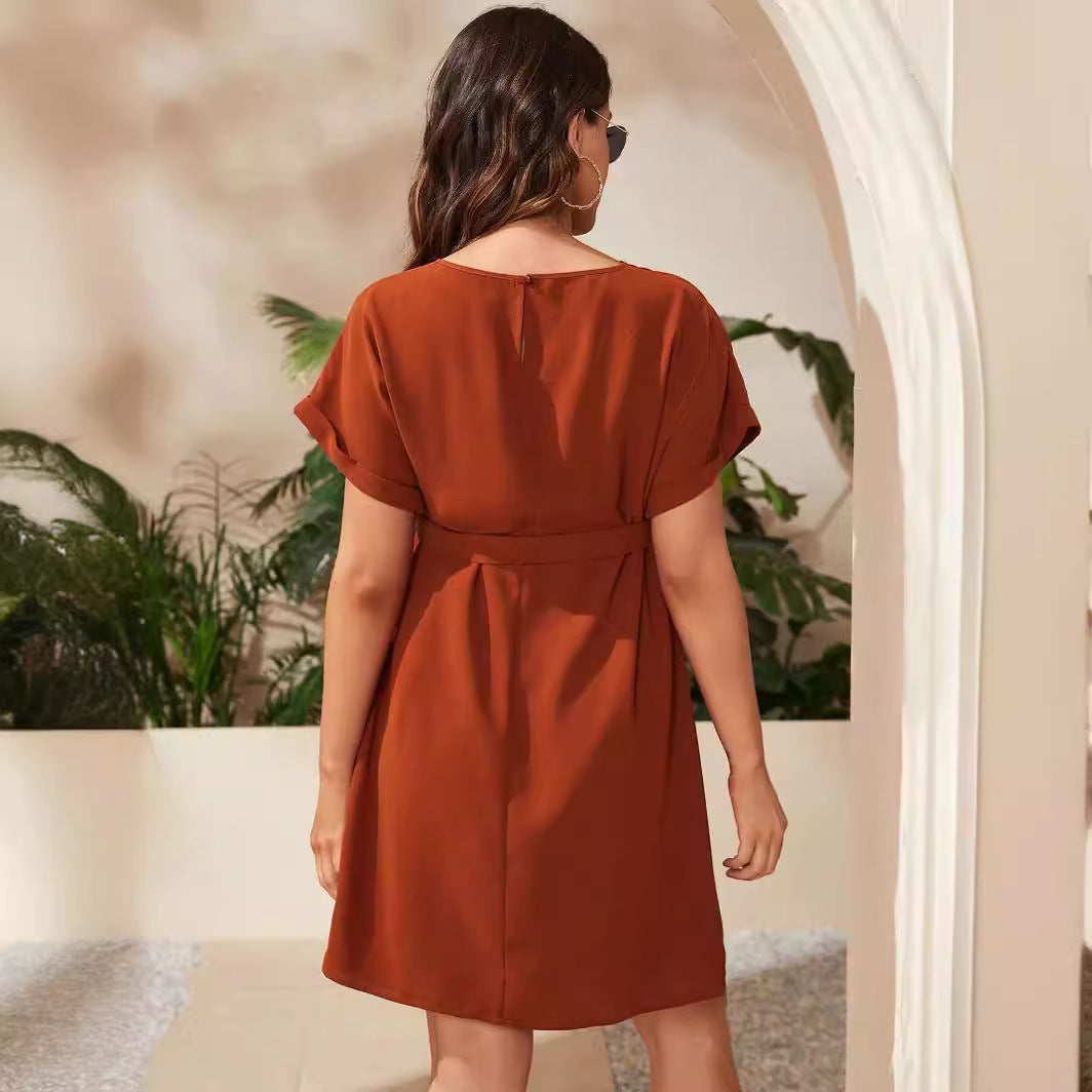 Maternity Batwing Sleeve Girdle Dress