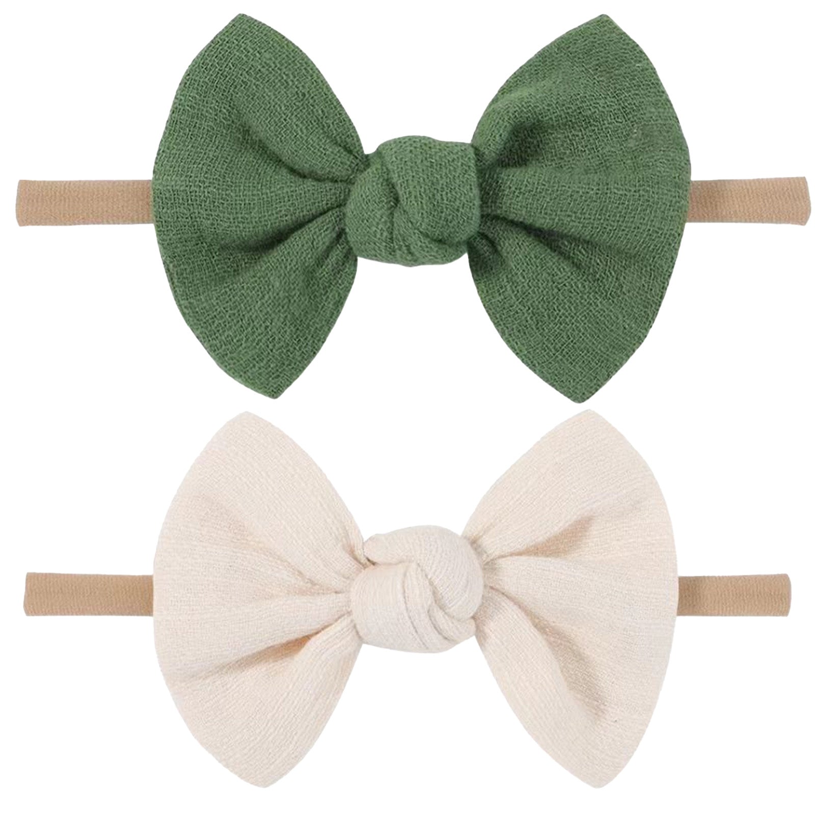 Baby Girls Nylon Headband With Bow – Soft Hair Accessory