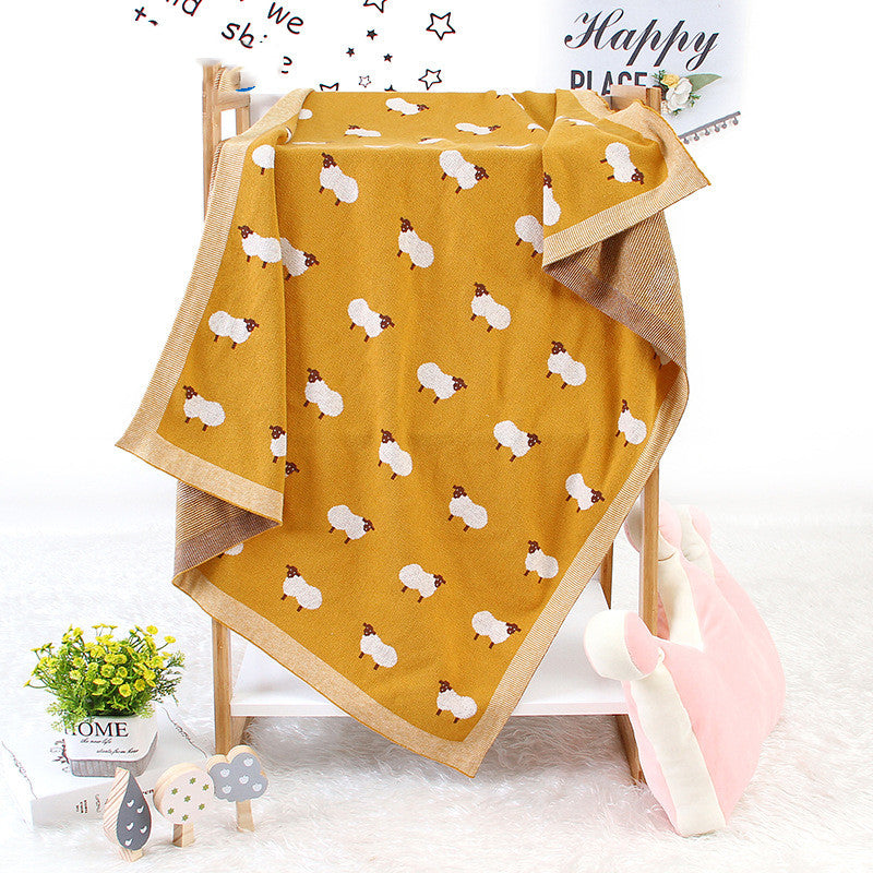 Knitted Baby Lamb Hug Blanket