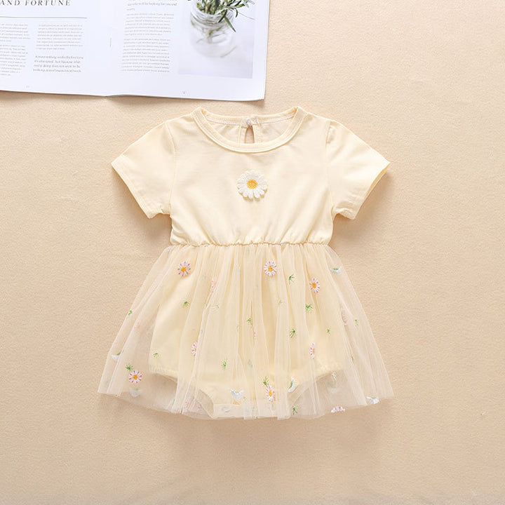Baby Girl Tulle Skirt Romper – Triangle One-Piece