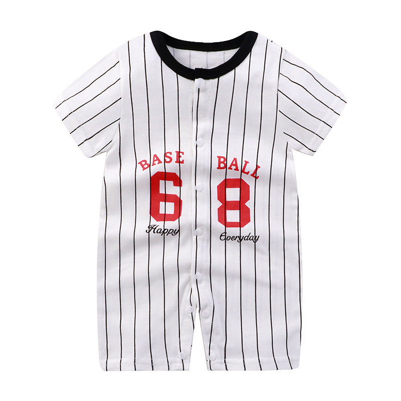 Baby Cotton Short-Sleeve Jumpsuit – Lightweight Newborn Romper