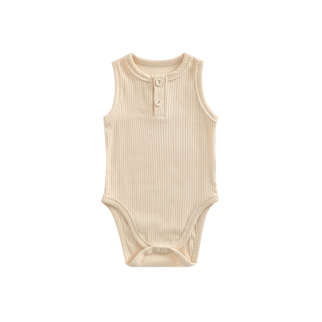 Baby Girl Cotton Romper – Sunken Stripe Vest Design