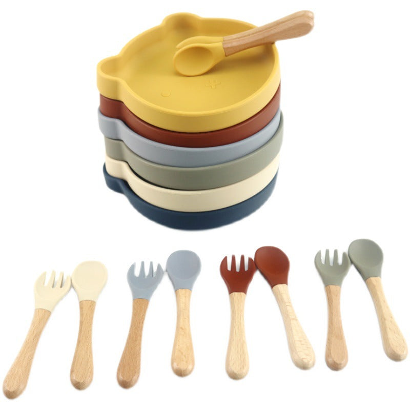 Bear Silicone Baby Tableware Set – Feeding & Food Supplement Set