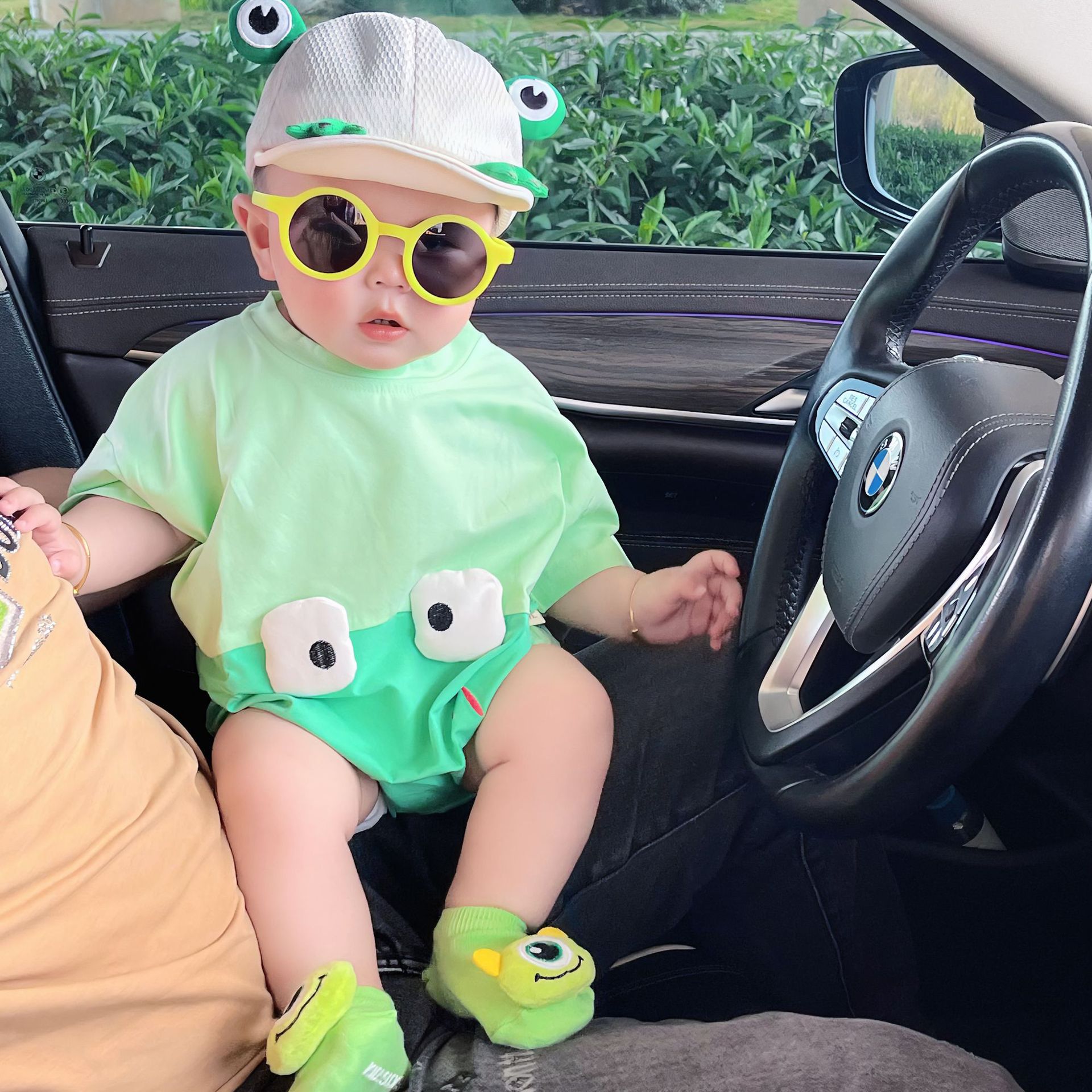 Baby Cotton Triangle Romper – Frog Design
