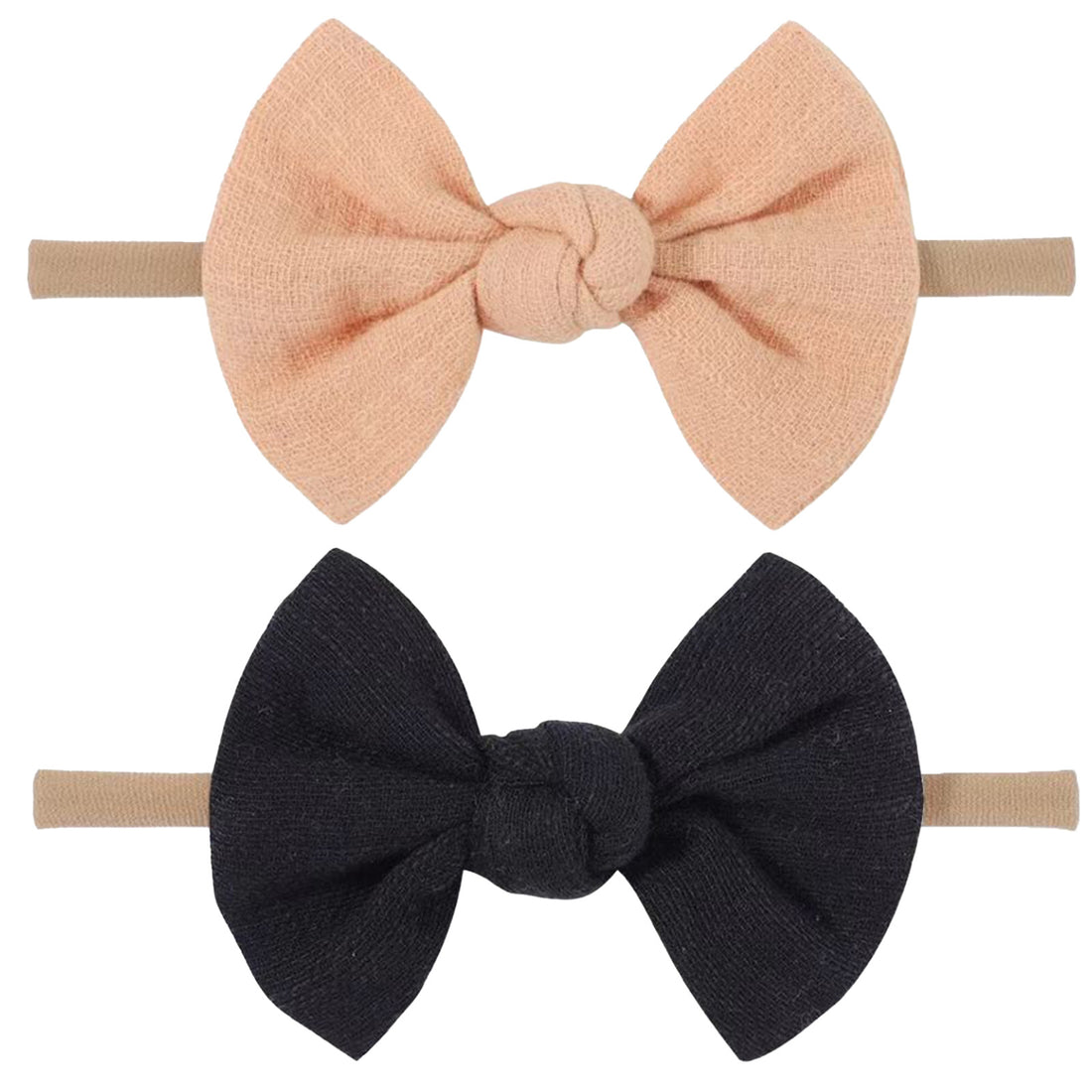 Baby Girls Nylon Headband With Bow – Soft Hair Accessory