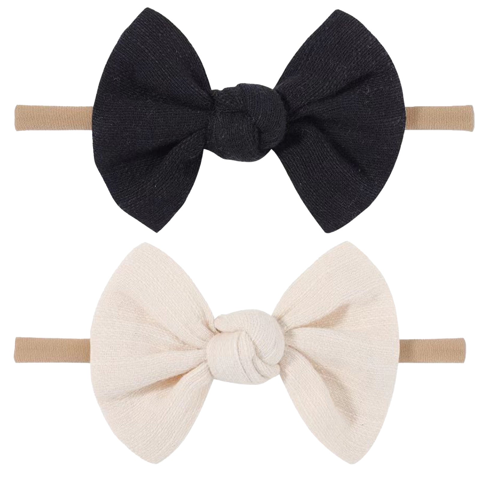 Baby Girls Nylon Headband With Bow – Soft Hair Accessory