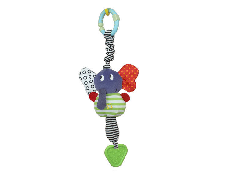 Musical Elephant Hanging Teether Toy – Baby Lathe Trailer Toy