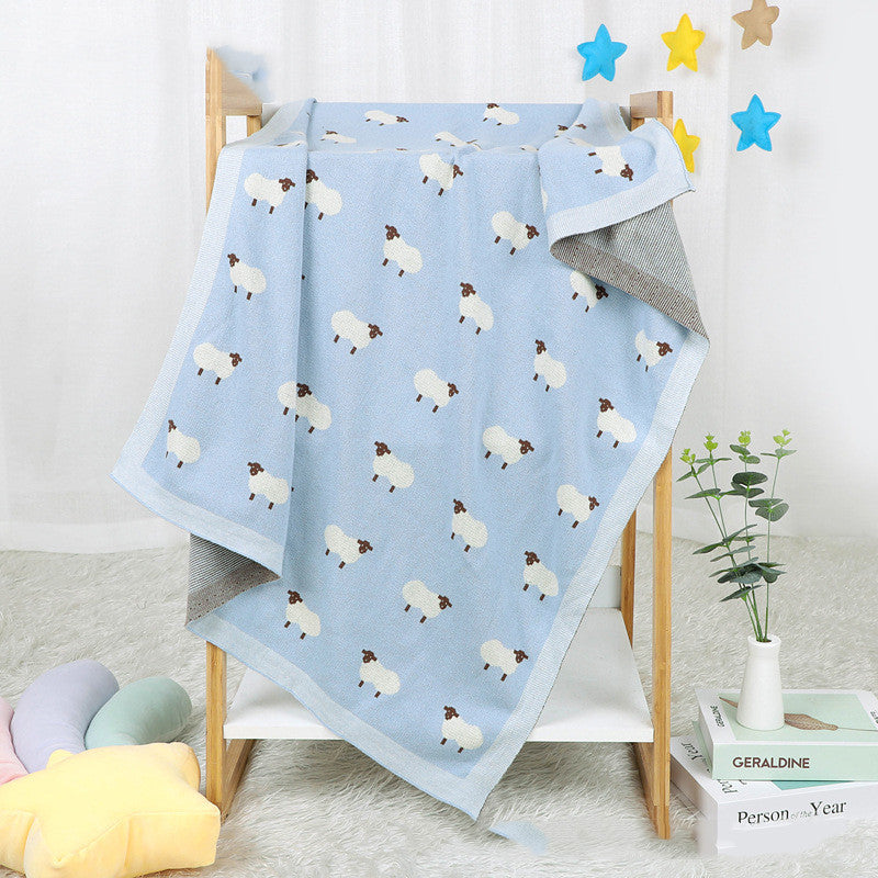 Knitted Baby Lamb Hug Blanket