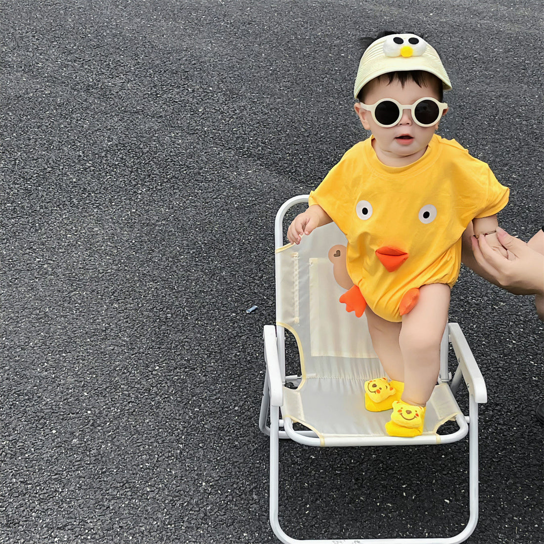 Newborn Cotton Triangle Romper – Baby Girl Jumpsuit