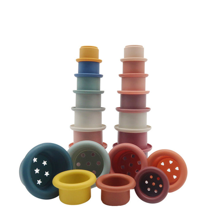 Baby Silicone Stacking Cups – Interactive Educational Toy