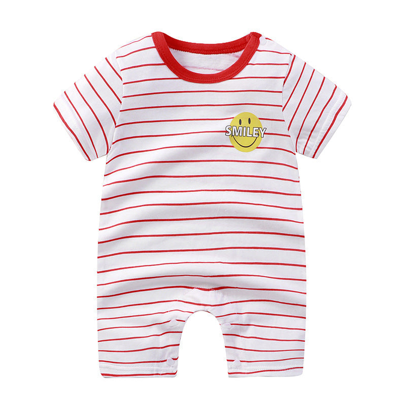Baby Cotton Short-Sleeve Jumpsuit – Lightweight Newborn Romper