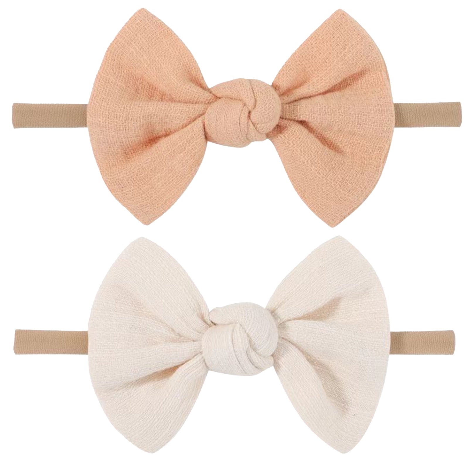 Baby Girls Nylon Headband With Bow – Soft Hair Accessory