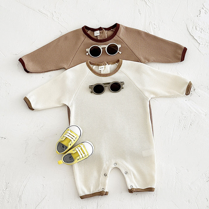 Newborn Waffle Cotton Short-Sleeve Romper