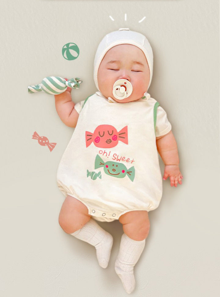 Baby Romper Suit – Korean Candy Print Design