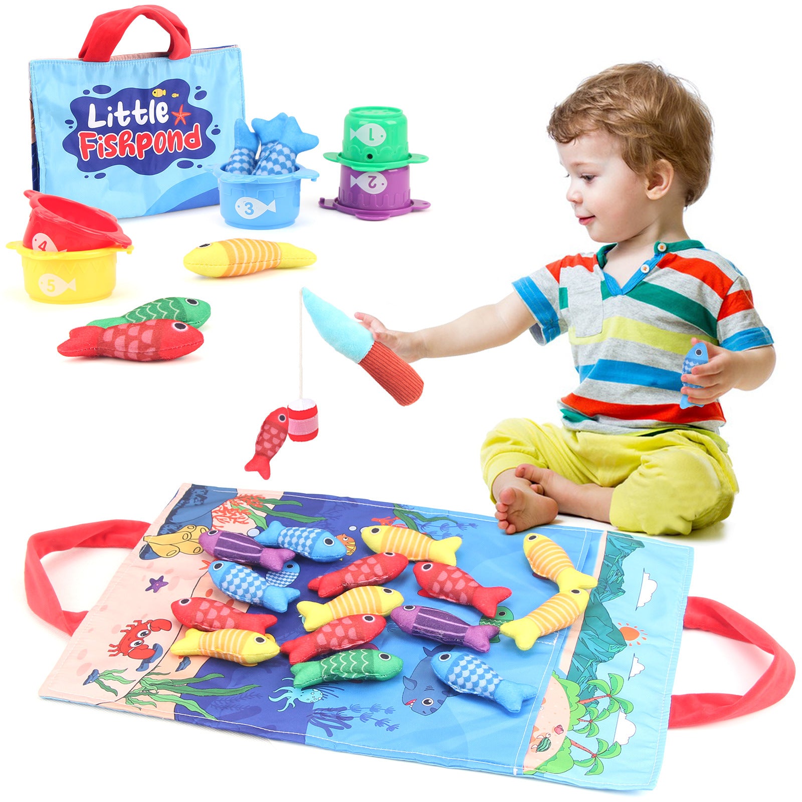 3D Fabric Baby Fishing Toy – Crawling & Early Learning Educational Toy