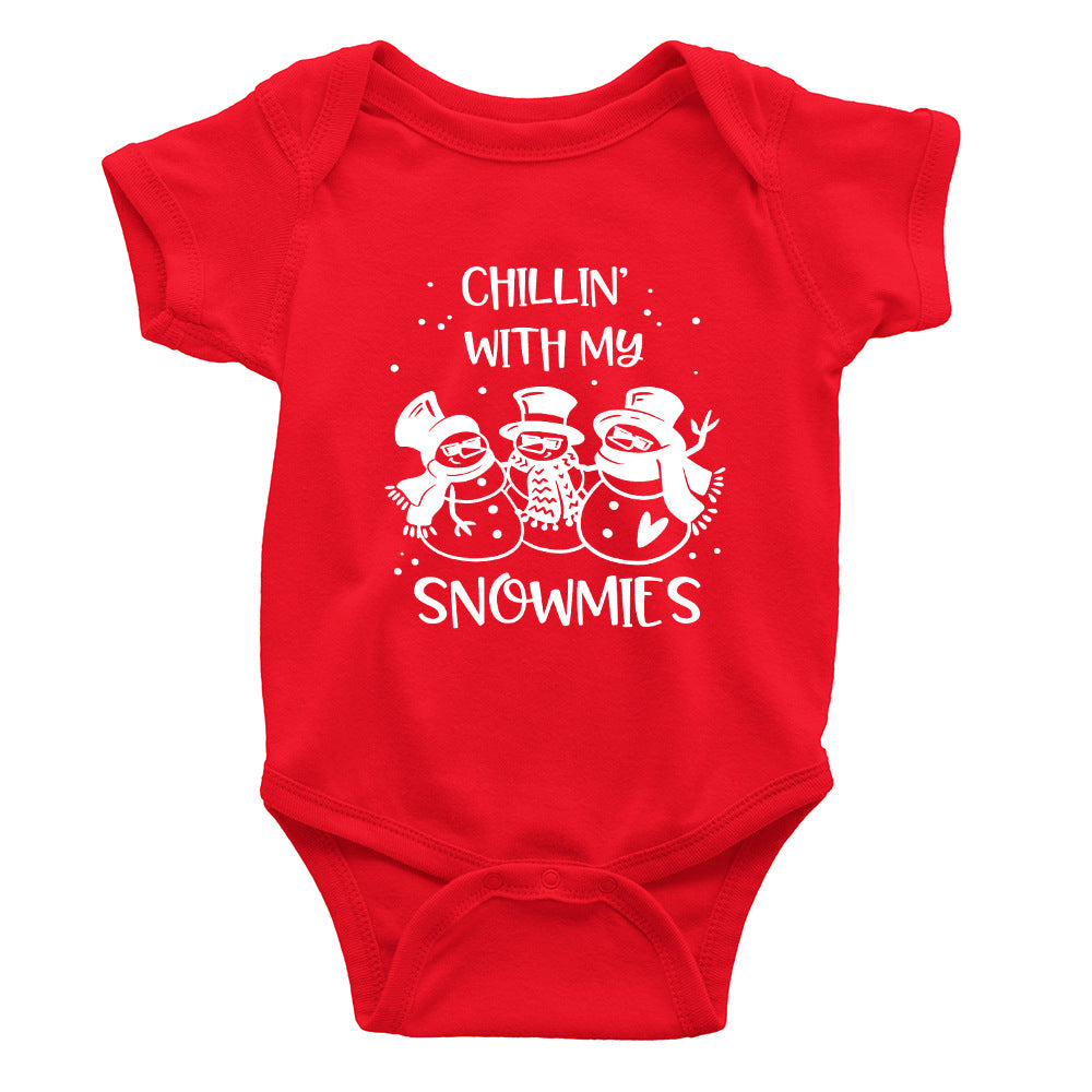 Baby Cotton Short-Sleeve Romper – Coated Fabric
