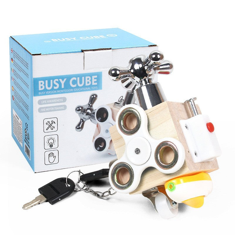 Wooden Busy House – Early Education Baby Toy