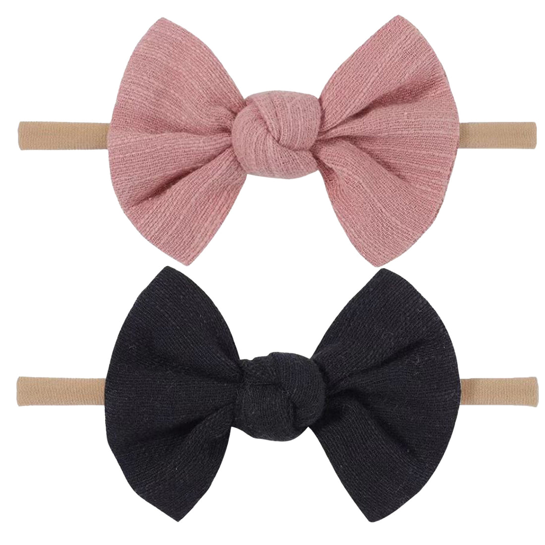 Baby Girls Nylon Headband With Bow – Soft Hair Accessory