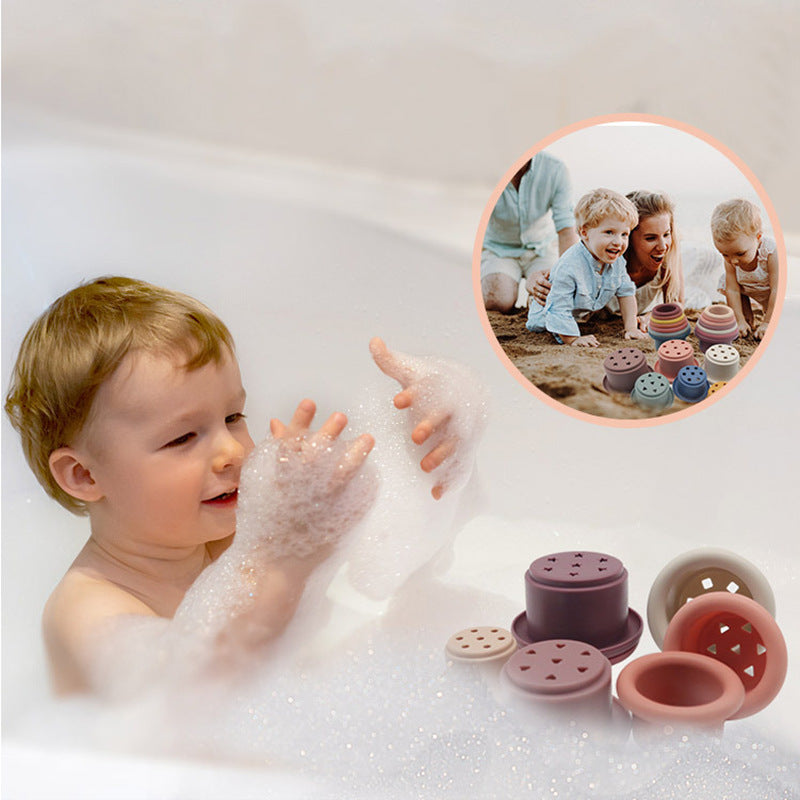 Baby Silicone Stacking Cups – Interactive Educational Toy