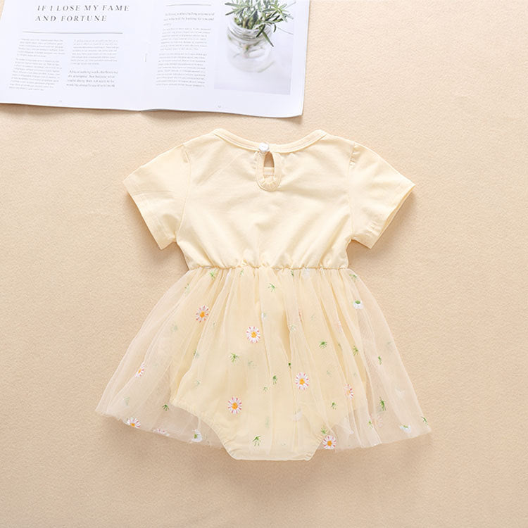 Baby Girl Tulle Skirt Romper – Triangle One-Piece