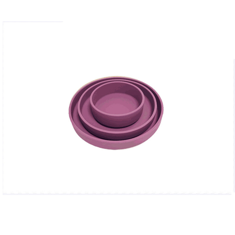Baby Silicone Training & Feeding Dinner Plate – Food Supplement Bowl